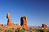 Felsturm Balanced Rock, Arches Nationalpark, Moab, Utah, Südwesten, USA, Amerika