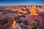 Sunrise at Dead Horse Point with view to Colorado River, Canyonlands National Park, Moab, Utah, Southwest, USA, America