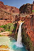 Waterfall Havasu Fall, Havasu, Supai, Grand Canyon, Grand Canyon National Park, UNESCO World Heritage Site Grand Canyon, Arizona, Southwest, USA, America
