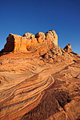 Colourful spire of sandstone, Paria Canyon, Vermilion Cliffs National Monument, Arizona, Southwest, USA, America