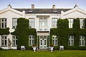 Facade with ivy, Gluecksburg, Flensburg fjord, Baltic Sea, Schleswig-Holstein, Germany, Europe