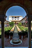 Palacio de Generalife, Alhambra, Granada, Andalusien, Spanien, Europa