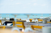 Restaurant am Strand von Conil de la Frontera, Andalusien, Spanien, Europa