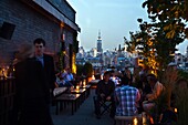 New York - United States, Soho, The bar on the rooftop terrace of the Hotel A60 Thompson