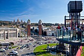 Spain-Catalunya region-Barcelona City-España Square-Montjuich National Palace-Arenas Lookout