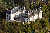 France, Loir et Cher, Chaumont sur Loire, village, Castle, Unesco, aerial view