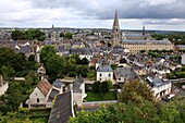 France, Loire et Cher, Vendome city, aeria view