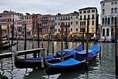 Italy, Venice, the Grand Canal, Gondolas