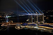 Asia, Southeast Asia, Singapore, Marina Bay Sands, at night