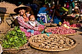 Myanmar (Burma), Mandalay State, Mandalay, the Kyain Tan Zay market