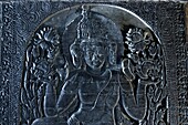 Myanmar (Burma), Mandalay State, Bagan (Pagan), Old Bagan, Nanpaya Temple (Pahto Nanpaya, 11th), rock sculptures of the Hindu God Brahma, the temple counts 8 of them