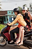 Vietnam,Hue,Girls on Motorbike