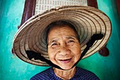 Vietnam,Hoi An,Portrait of Elderly Woman