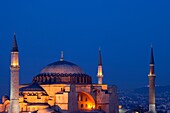 Turkey,Istanbul,Night View of Hagia Sophia