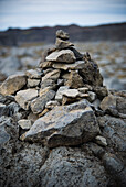 Man-Made Tower of Rocks, Jokulsargljufur National Park, Iceland