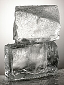 Blocks of Ice in Dramatic Lighting