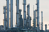 Oil refinery towers and petrochemical plant in Grangemouth, Scotland., Oil refinery, Grangemouth, Scotland.