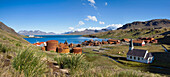 Kirche von Grytviken, ehemalige Walfangstation, King Edward Cove, Südgeorgien, Südliche Sandwichinseln, Britisches Überseegebiet, Südatlantik, Subantarktis, Antarktis