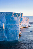 Tabular Iceberg at sunrise, Weddell Sea, Antarctica
