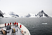 Cruiseship in Lemaire Channel, Graham Land, Antarctic Peninsula, Antarktica