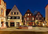 Marktplatz im Abendlicht, Fischmarkt, Offenburg, Baden-Württemberg, Deutschland, Europa