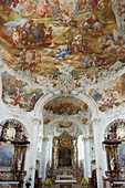 Schlosskirche Wolfegg, Innenansicht, Wolfegg bei Ravensburg, Baden-Würtemberg, Deutschland