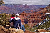 Blick über den Grand Canyon, South Rim, Grand Canyon National Park, Arizona, USA, Amerika