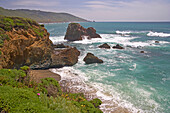 Rocks at the Pacific coast, Andrew Molera State Park, Big Sur Coast, All American Hwy, California, USA, America