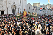 Festa di San Nicola in Bari at the church of Saint Nicola, Festival to honour Saint Nicholas, Bari, Apulia, Italy
