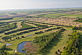 Aerial view of a golf course, Wyk on Föhr, North Sea, North Frisian island, Schleswig Holstein, Germany