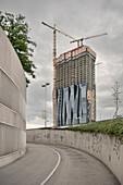 Konstruktion des Wolkenkratzer DC tower, Architekt Dominique Perrault, Donau City, Wien, Österreich, Europa
