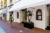 shopping street in capri city, island of capri, Italy