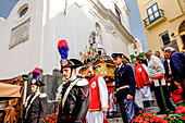 Prozession in Capri Stadt, Capri, Kampanien, Italien