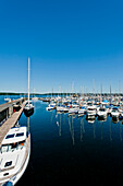 Blick auf den Yachthafen, Flensburg, Flensburger Förde, Ostsee, Schleswig-Holstein, Deutschland