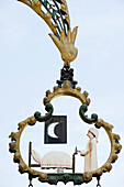 Ornamental wrought iron hotel sign, Riquewihr, Alsace, France