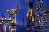 Spain, Basque Country Region, Vizcaya Province, Bilbao, The Guggenheim Museum, designed by Frank Gehry, dawn