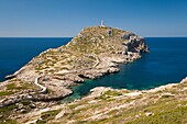 Cabrera Archipelago Spain Balearic Islands National Park lighthouse and Punta de l´Enciola