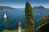 Garden of isola bella, Lake Maggiore, Italy.