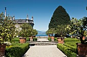 Garden of isola bella, Lake Maggiore, Italy.