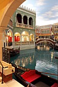 Canal scene in The Venetian Macao-Resort-Hotel  Macau  China.
