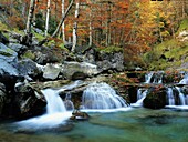 Waterfall, Ordesa National Park, Huesca province, Aragon, Spain
