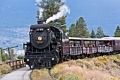 Steam locomotive of the Kettle Valley Railway in British Columbia, Canada
