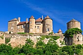 The historic castle of Berzé-le-Châtel, Burgundy, France, Europe
