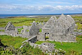 Ireland, County Galway, Aran Islands, Inishmore, Seven churches Na Seacht d´Teampaill monastic settlement