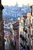 View of Lisbon from Bairro Alto district, Lisbon, Portugal