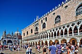 Basilica of St Mark left and Doge´s Palace right, Venice, Italy