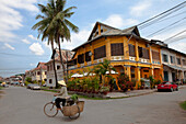 Hotel and restaurant in the city of Kamot, Kampot province, Cambodia, Asia