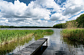 Steg am Wentowsee in Zabelsdorf, Zehdenick, Land Brandenburg, Deutschland, Europa