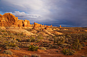 View over Arches National Park, Utah, USA, America