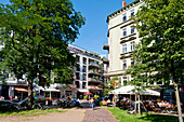 Cafes at the Martstrasse, Schanzenviertel, Hamburg, Germany, Europe